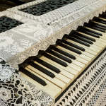 Obra "Piano dentelle" de Joana Vasconcelos